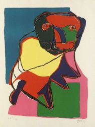 Karel Appel (Dutch, b. 1921) Figure